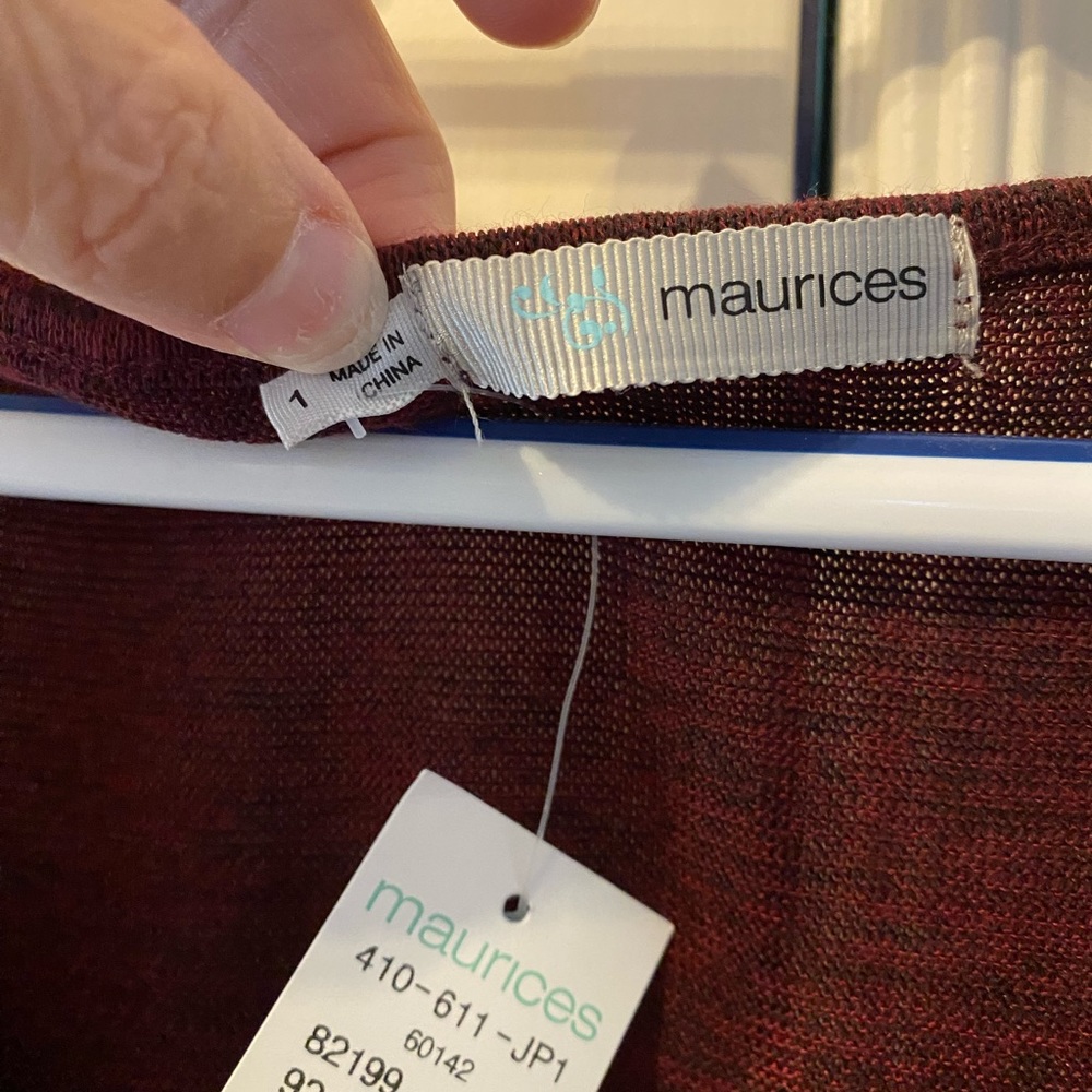 Brand New Maurice’s size 1 Dress. New with tags. Beautiful red & black dress.